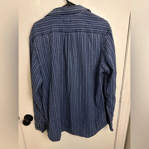 Croft & Barrow Denim button down shirt cotton size LT #1250 - Picture 6 of 7